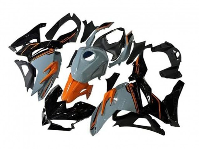 Kawasaki Ninja 500 EX500R Motorrad Verkleidung 2024-2025 - Nardo Grau Orange Schwarz