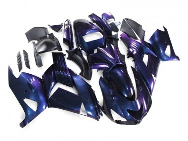 Kawasaki ZX14R ZZR1400 Motorrad Verkleidung 2006-2011 - Chameleon Blau Lila