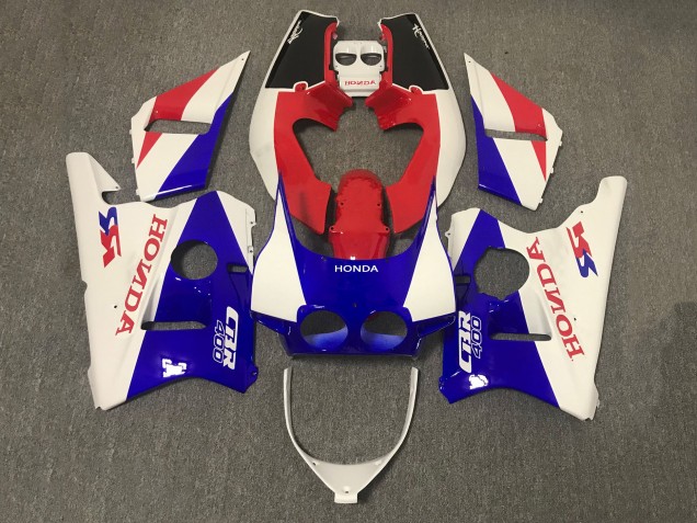 Honda CBR400RR NC23 Motorrad Verkleidung 1987-1989 - Weiss Rot Blau