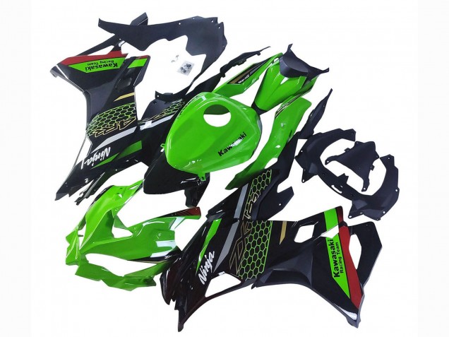Kawasaki ZX25R ZX-25R Motorrad Verkleidung 2019-2025 - Grun Schwarz Rot Bienenwabe