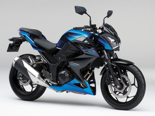 Kawasaki Z250/Z300 Motorrad Verkleidung 2015-2016 - Blau Matt Schwarz