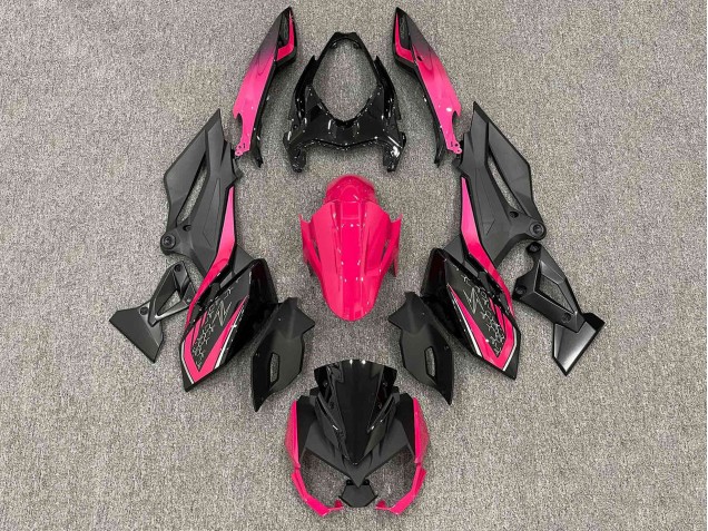 Kawasaki Z400 Motorrad Verkleidung 2018-2024 - Matt Schwarz Bright Rosa