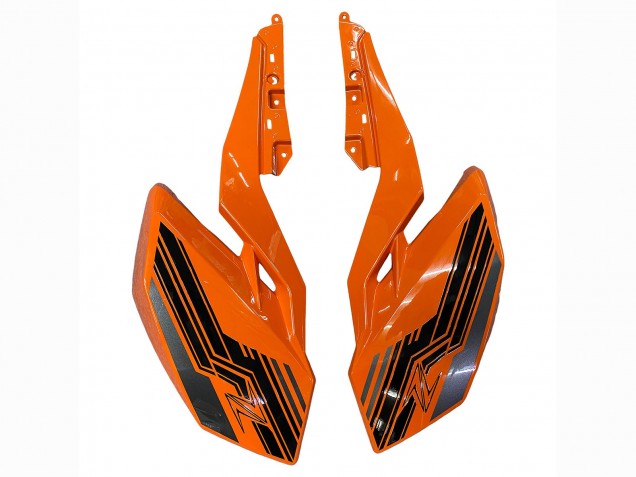 Kawasaki Z400 Motorrad Verkleidung 2018-2024 - Orange Glanzendes Schwarz