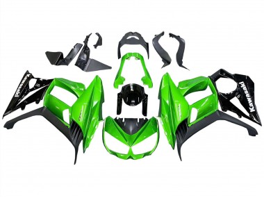 Kawasaki Z1000SX Motorrad Verkleidung 2010-2016 - Glanzendes Schwarz Matt Schwarz Grun