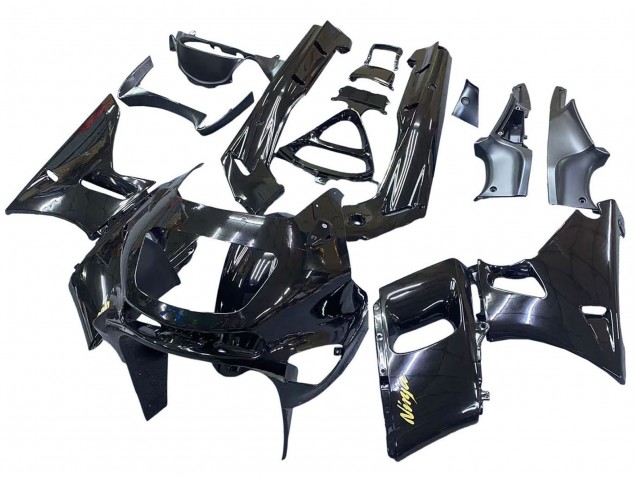 Kawasaki ZZR400 Motorrad Verkleidung 1993-2007 - Glanzendes Schwarz Gold Ninja