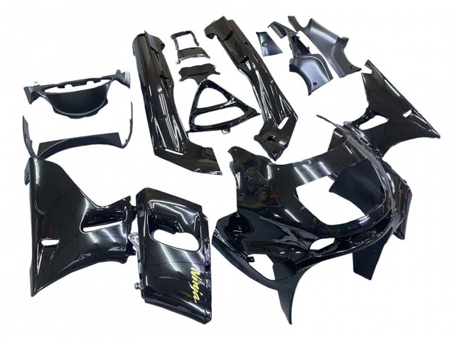 Kawasaki ZZR600 Motorrad Verkleidung 1998-2003 - Glanzendes Schwarz Gold Ninja