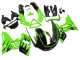 Kawasaki ZZR600 Motorrad Verkleidung 1998-2003 - Grun Glanzendes Schwarz Flamme