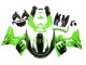Kawasaki ZZR600 Motorrad Verkleidung 1998-2003 - Grun Glanzendes Schwarz Flamme