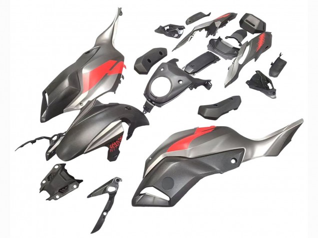 Yamaha MT07/FZ07 Motorrad Verkleidung 2012-2017 - Grau Rot
