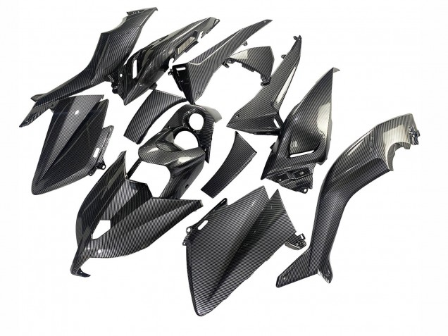 Yamaha TMAX530 Motorrad Verkleidung 2012-2014 - Schwarze Carbonfaser