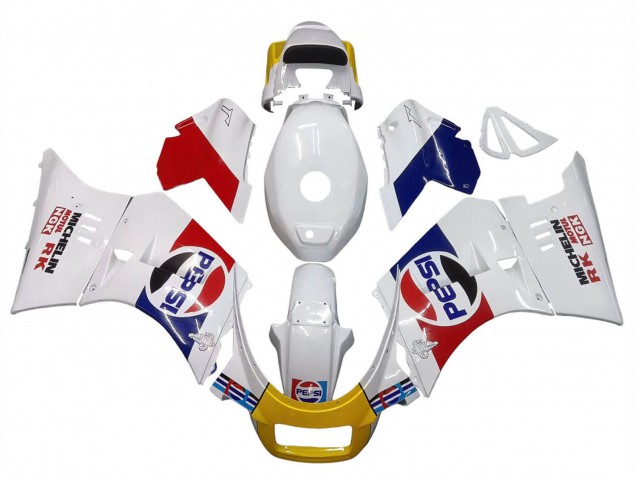 Suzuki RG400 RG500 RG400/500 Motorrad Verkleidung 1984-1987 - Weiss Rot Blau Gelb Motul Michelin Pepsi