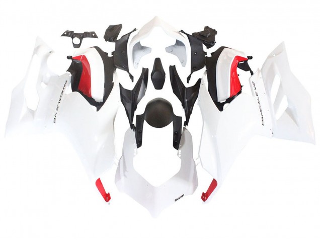 Ducati Panigale V2 Motorrad Verkleidung 2020-2024 - Weiss Rot Matt Schwarz