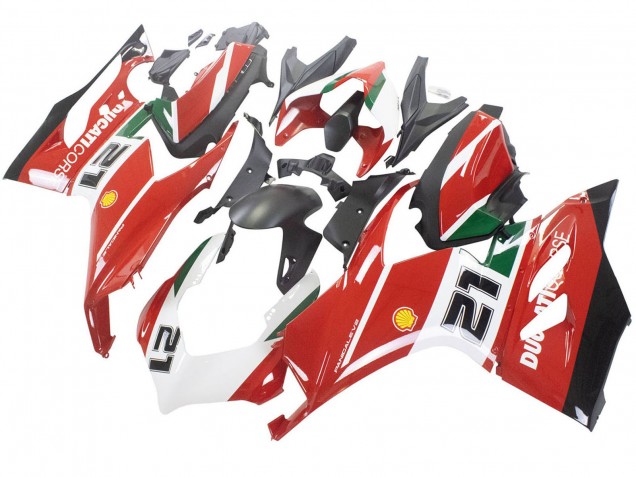 Ducati Panigale V2 Motorrad Verkleidung 2020-2024 - Weiss Rot Grun Matt Schwarz Corse 21
