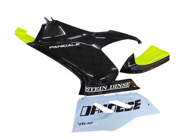 Ducati Panigale V2 Motorrad Verkleidung 2020-2024 - Weiss Limetten Grun Glanzendes Schwarz Stein Dinse VR 46