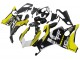 Ducati Panigale V4 V4S Motorrad Verkleidung 2020-2021 - Gelb Weiss Glanzendes Schwarz