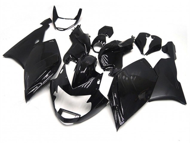 BMW K1200S Motorrad Verkleidung 2005-2010 - Glanzendes Schwarz Matt Schwarz