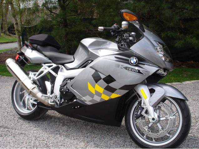 BMW K1200S Motorrad Verkleidung 2005-2010 - Silber Gelb Schwarz