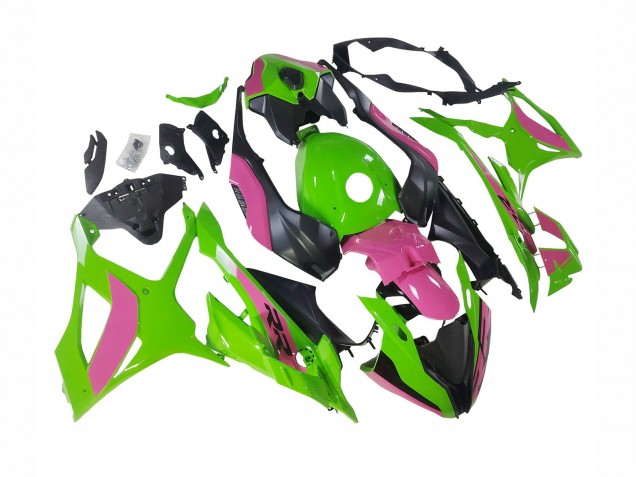 BMW S1000RR Motorrad Verkleidung 2023-2024 - Rosa Grun Schwarz