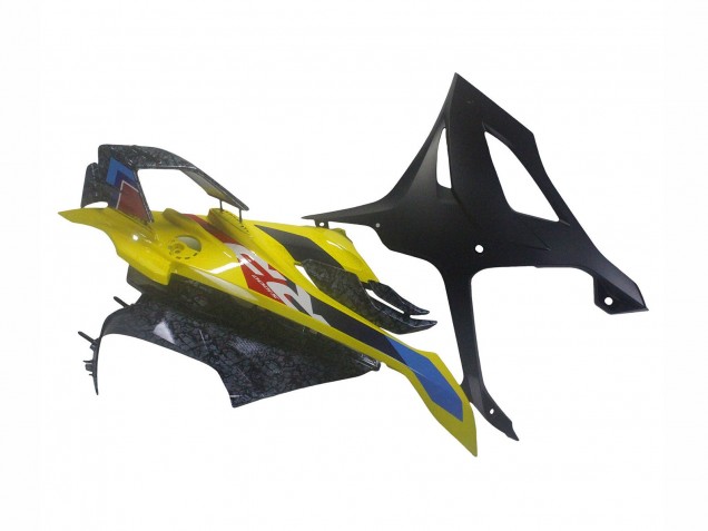 BMW S1000RR Motorrad Verkleidung 2023-2024 - Gelb Carbonfaser