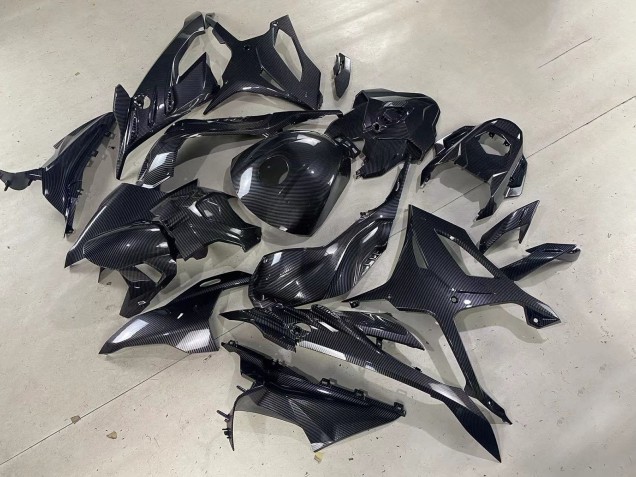 BMW S1000RR Motorrad Verkleidung 2023-2024 - Glanzendes Schwarz Carbonfaser