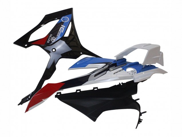 BMW S1000RR Motorrad Verkleidung 2023-2024 - Weiss Blau Rot Matt Schwarz
