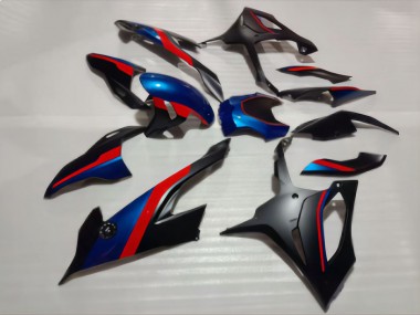 BMW S1000RR Motorrad Verkleidung 2019-2022 - Schwarz Blau Rot