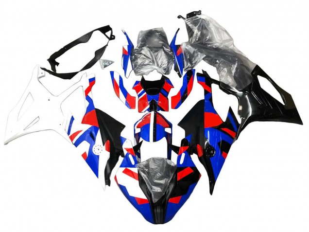 BMW S1000RR Motorrad Verkleidung 2019-2022 - Blau Rot Weiss