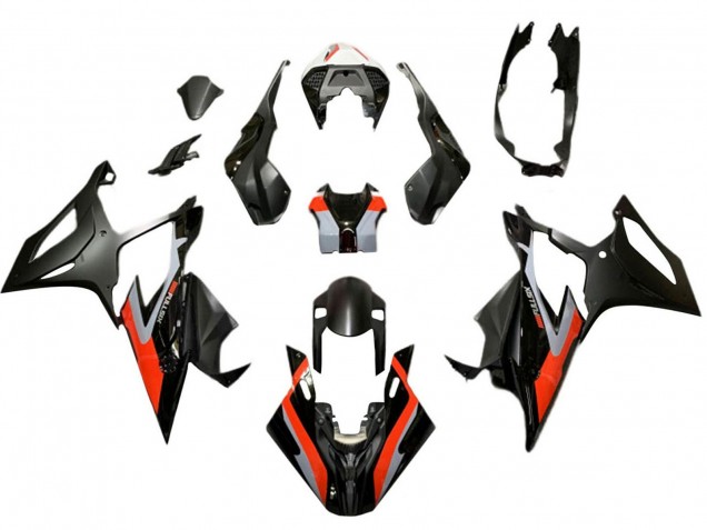 BMW S1000RR Motorrad Verkleidung 2019-2022 - Rot Schwarz Grau