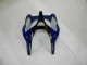 Kawasaki ZX6R Motorrad Verkleidung 2000-2002 - Blau Glanzendes Schwarz Elf Bridgestone