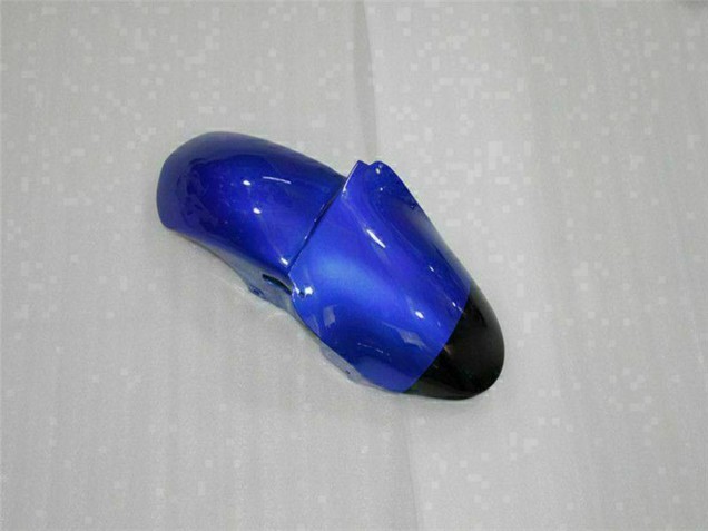 Kawasaki ZX6R Motorrad Verkleidung 2000-2002 - Blau Glanzendes Schwarz Elf Bridgestone