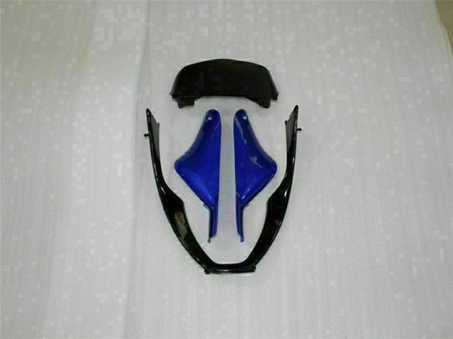 Kawasaki ZX6R Motorrad Verkleidung 2000-2002 - Blau Glanzendes Schwarz Elf Bridgestone