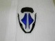 Kawasaki ZX6R Motorrad Verkleidung 2000-2002 - Blau Glanzendes Schwarz Elf Bridgestone