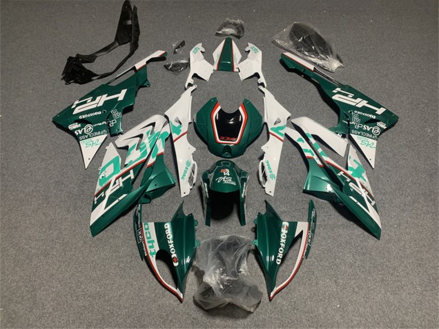 BMW S1000RR Motorrad Verkleidung 2017-2018 - Weiss Grun