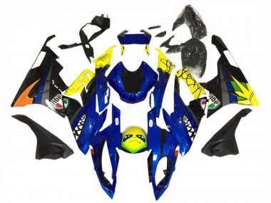 BMW S1000RR Motorrad Verkleidung 2015-2016 - Gelb Blau Schwarz Hai