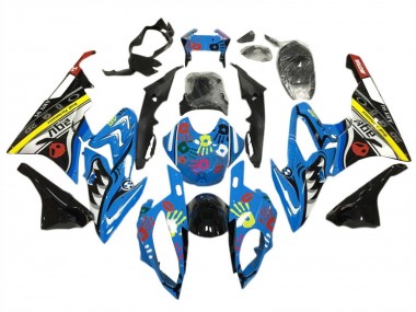 BMW S1000RR Motorrad Verkleidung Kit 2015-2016 - Gelb Blau Schwarz Hai