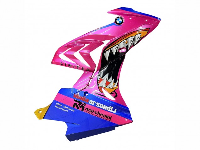 BMW S1000RR Motorrad Verkleidung 2015-2016 - Rosa Blau Hai