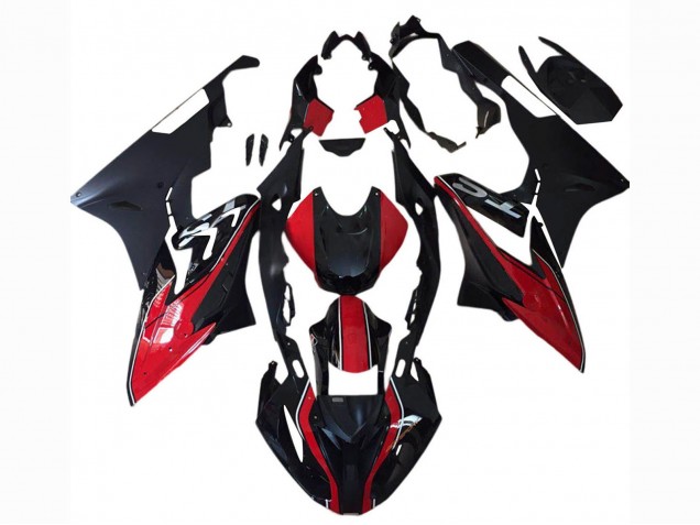 BMW S1000RR Motorrad Verkleidung 2015-2016 - Rot Weiss Matt Schwarz