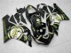 Kawasaki ZX6R Motorrad Verkleidung 2005-2006 - Glanzendes Schwarz Weiss Gold Lucky Strike