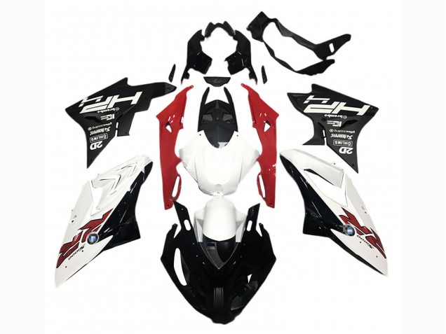 BMW S1000RR Motorrad Verkleidung 2015-2016 - Weiss Rot Matt Schwarz