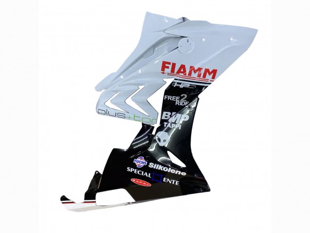 BMW S1000RR Motorrad Verkleidung 2015-2016 - Weiss Glanzendes Schwarz Fiamm