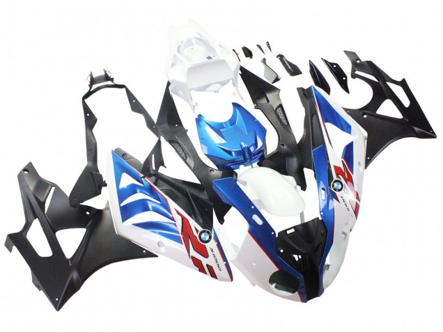 BMW S1000RR Motorrad Verkleidung 2009-2014 - Weiss Blau Matt Schwarz