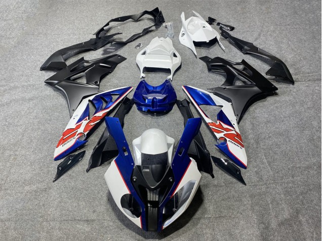 BMW S1000RR Motorrad Verkleidung 2009-2014 - Weiss Rot Blau Schwarz RR