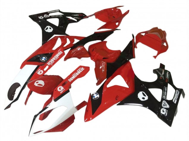 BMW S1000RR Motorrad Verkleidung 2009-2014 - Rot Weiss Glanzendes Schwarz