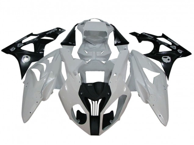 BMW S1000RR Motorrad Verkleidung 2009-2014 - Weiss Glanzendes Schwarz