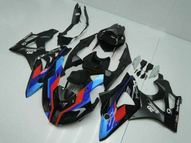 BMW S1000RR Motorrad Verkleidung 2009-2014 - Blau Rot Matt Schwarz Castrol