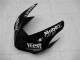 Kawasaki ZX6R Motorrad Verkleidung 2005-2006 - Glanzendes Schwarz Weiss West
