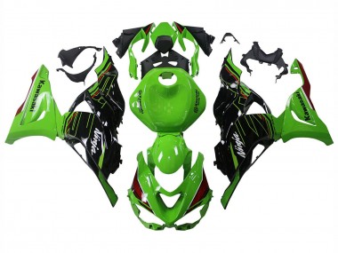 Kawasaki ZX6R Motorrad Verkleidung 2023-2025 - Grun Schwarz