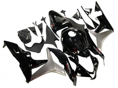 Honda CBR600RR Motorrad Verkleidung Kit 2007-2008 - Silber Glanzendes Schwarz