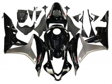 Honda CBR600RR Motorrad Verkleidung Kit 2007-2008 - Silber Glanzendes Schwarz
