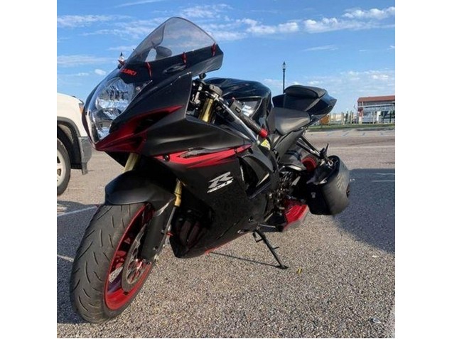 Suzuki GSXR 600 / GSXR 750 Motorrad Verkleidung 2011-2024 - Schwarz Grau Rot Linie